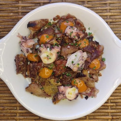 Morro crujiente con pulpo — El Origen Patones de Arriba